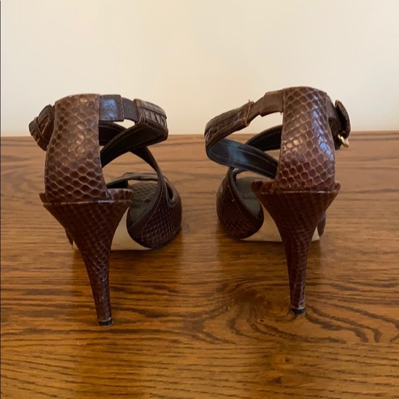 Nine West Open-toed Leather Pumps - Picture 2 of 5